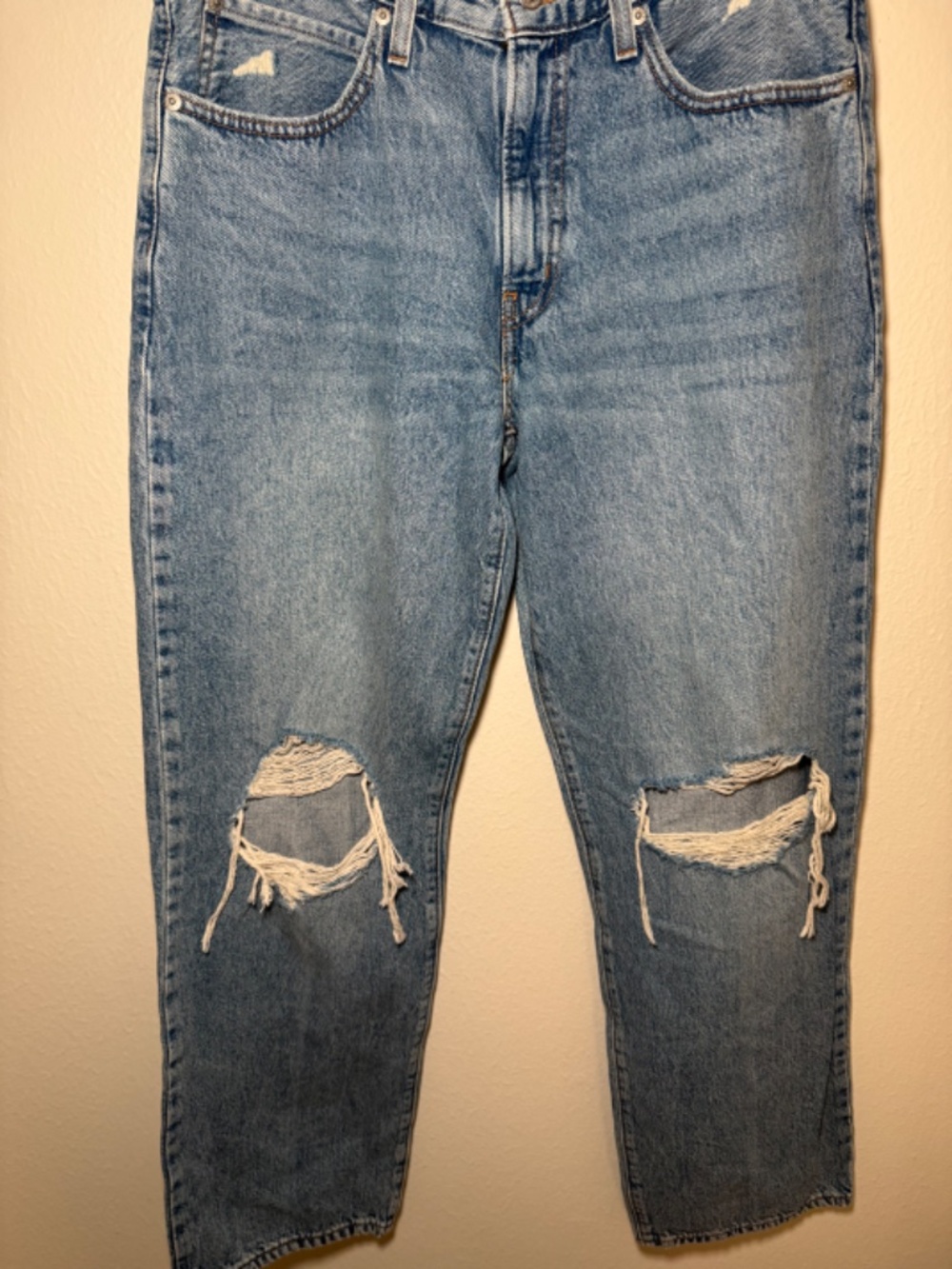 Levi’s ’94 Baggy Jeans Women 30 Medium Wash Distressed Ripped 90s Denim - Picture 4 of 7